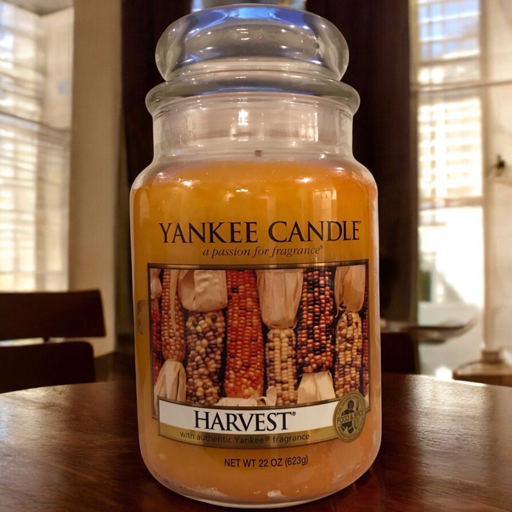 NEW Retired Yankee Candle Harvest Scent‎  WHITE LABEL  Rare HTF 22 OUNCE
